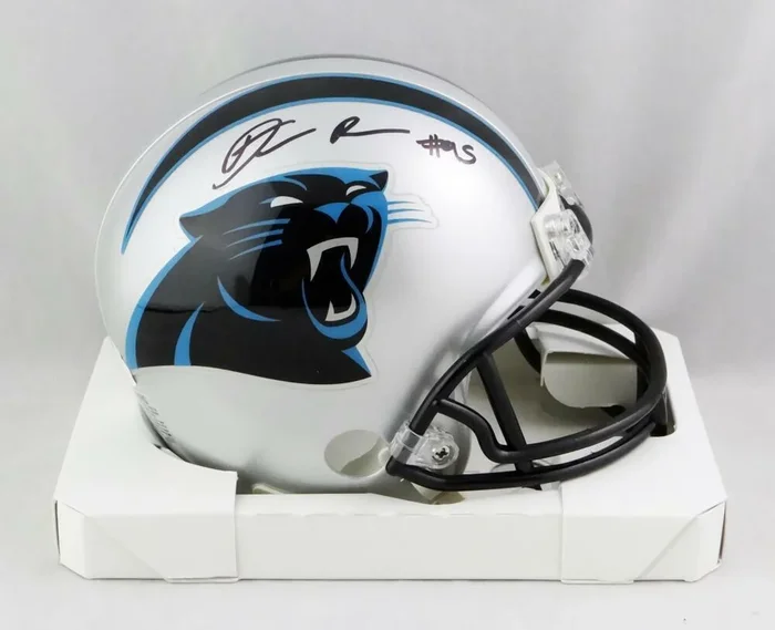 Derrick Brown Autographed Carolina Panthers Mini Helmet – JSA W Auth *Black