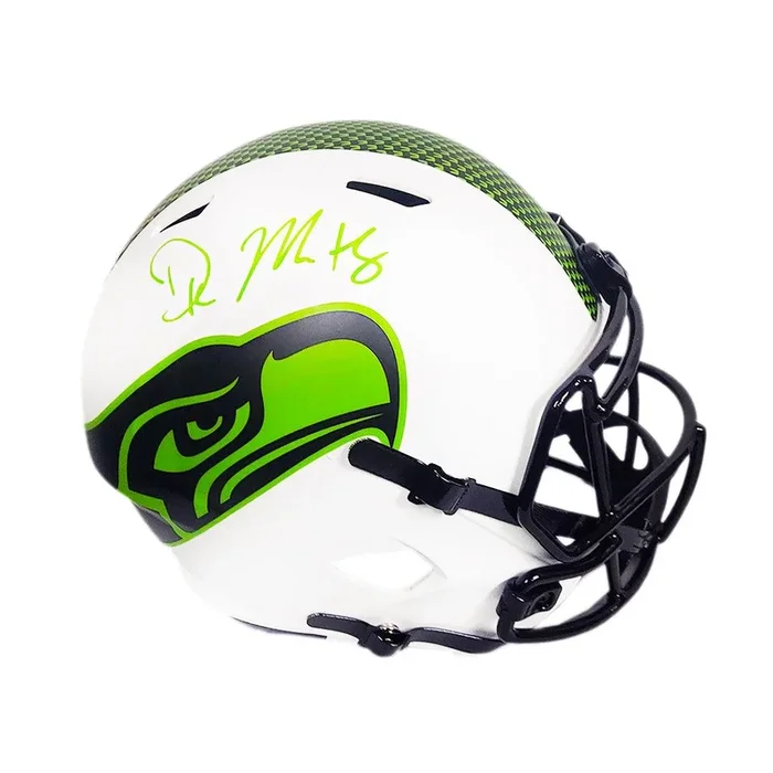 DK Metcalf Signed Seattle Seahawks Lunar Eclipse Speed Full-Size Replica Football Helmet (Beckett)
