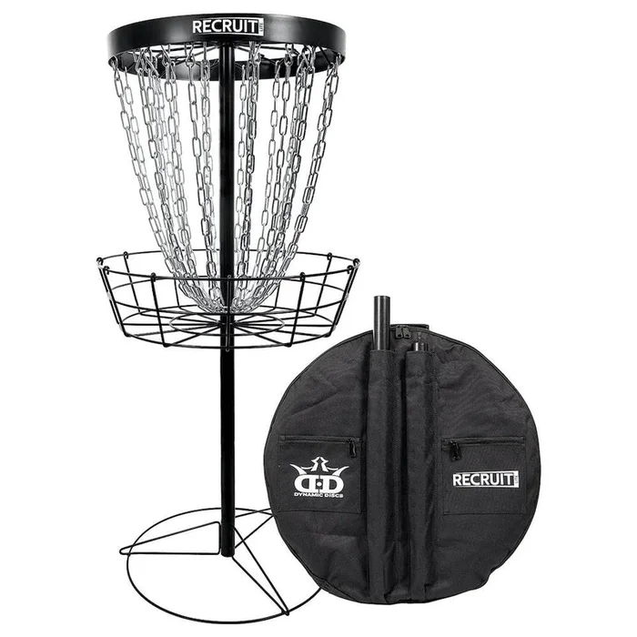 Dynamic Discs Recruit Lite 24-Chain Disc Golf Basket w/ Carry Bag