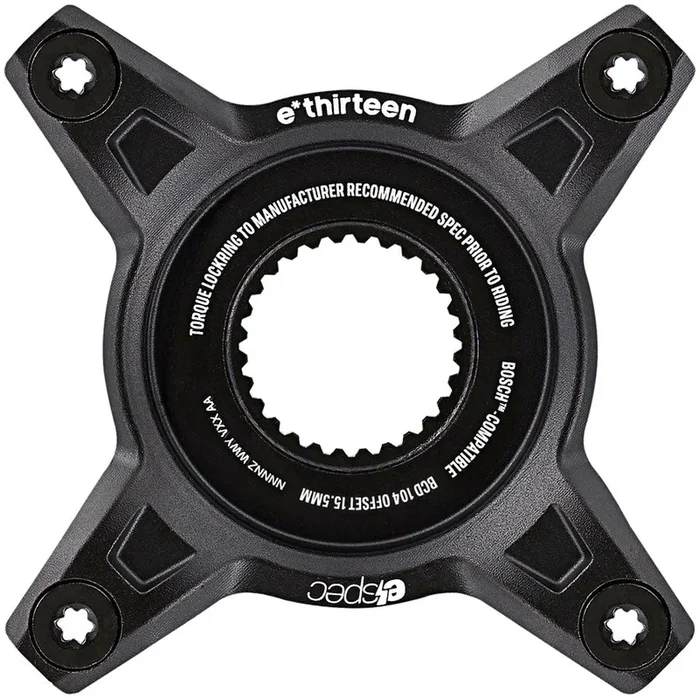 e*spec 104BCD Aluminum Direct Mount Spider – 104BCD 55mm CL Incl. Bolts Bosch Gen4 BLK