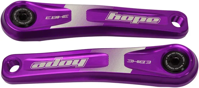 Ebike Crank Arm Set – 155mm ISIS Specialized Offset Purple