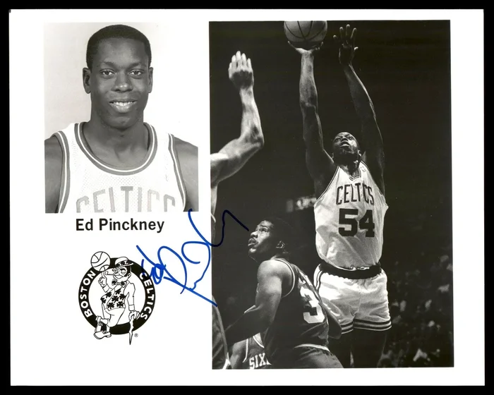 Ed Pinckney Autographed Team Issued 8×10 Photo Boston Celtics SKU #190631