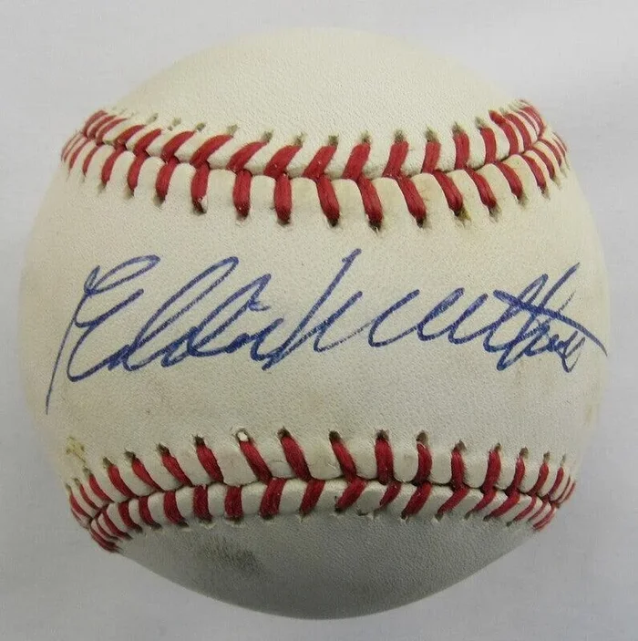 Eddie Mathews Signed Rawlings Baseball JSA PP15973