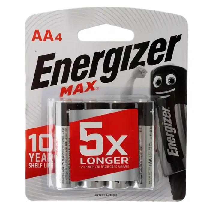 Energizer Max AA Alkaline Battery 4-Pack