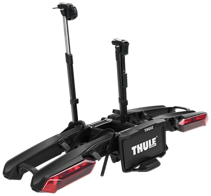 Epos Platform Hitch Bike Rack With Lamp Kit – 2-Bike 1-1/4″ 2″ Receiver BLK