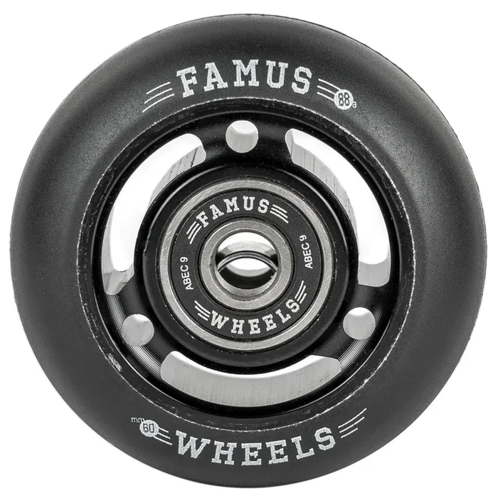 Famus 60mm/88a Wheel With Bearings 4pack Black