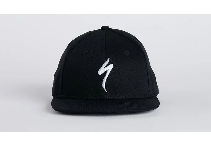 flat brim hat black/white osfa