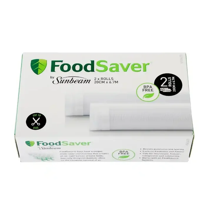 FoodSaver Vacuum Sealer Rolls 2-Pack 20cm