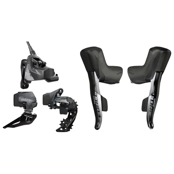 Force eTap AXS Electronic Road Groupset – 2×12-Speed, HRD Brake/Shift Levers, Flat Mount Disc, Front/Rear Derailleurs, CenterLock