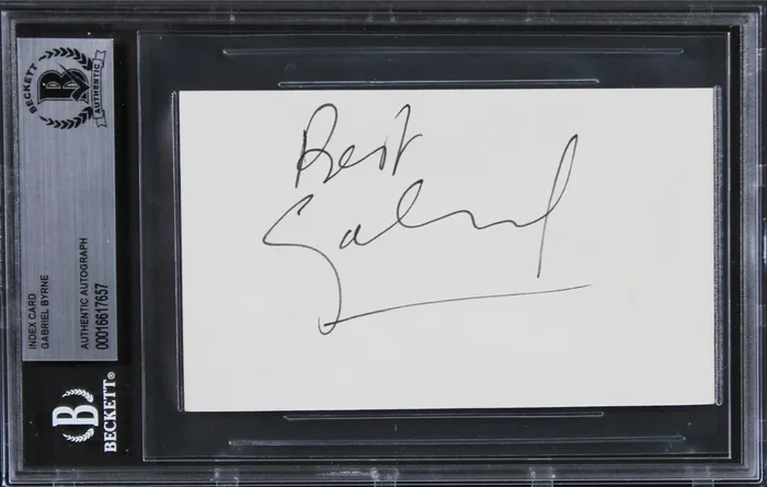 Gabriel Byrne The Usual Suspects Authentic Signed 3×5 Index Card BAS Slabbed 3