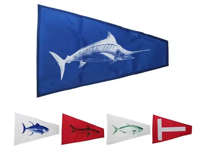 Game Fishing Catch Flags Set of 5