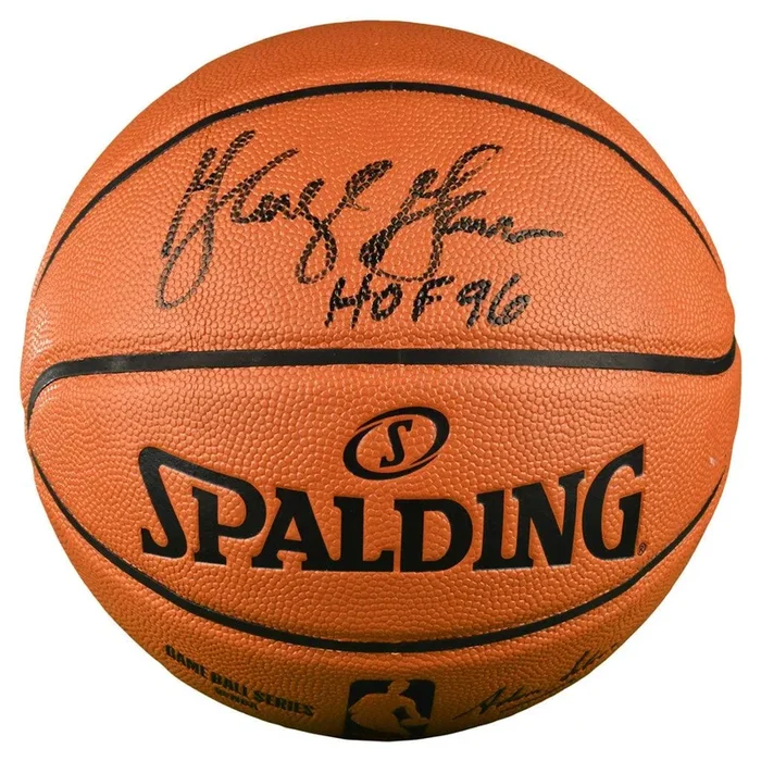 George Gervin Signed HOF 96 Inscription Spalding NBA Game Ball Series Basketball (JSA)