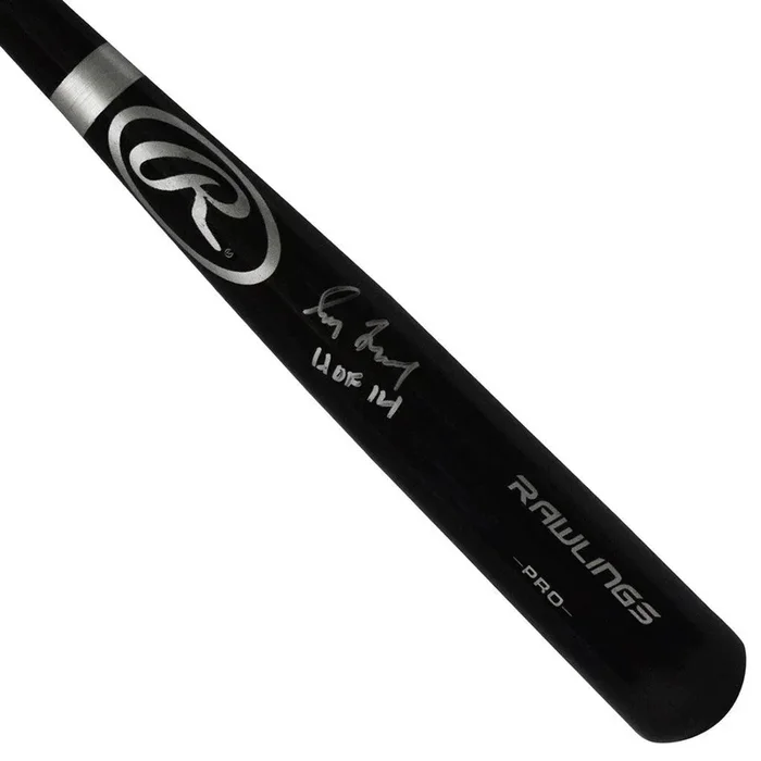 Greg Maddux Signed HOF 14 Inscription Rawlings Black Baseball Bat (Beckett)