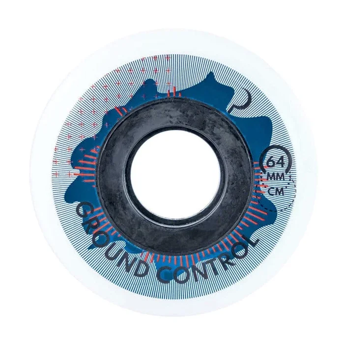 Ground Control CM Turbulence Inline Wheels White 64mm 92A – 4 Pack