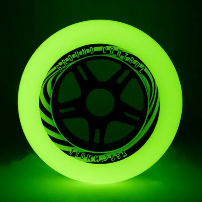 Ground Control Glow In the Dark Inline Wheels 110mm 85A – 6 Pack