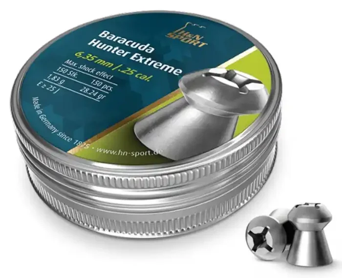 H&N Sport .25 Baracuda Hunter Extreme Pellets 1500 Rounds