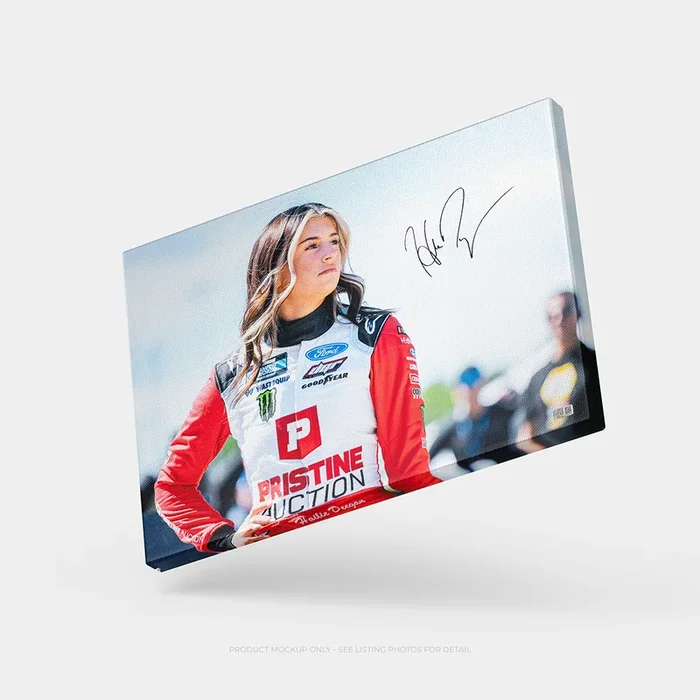 Hailie Deegan Signed 20×30 Canvas – 2022 XFinity Debut Photo w/ COA