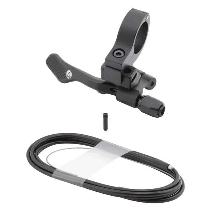Hangtime Dropper Post Lever Kit Flat Bar Remote Lever Black Alloy