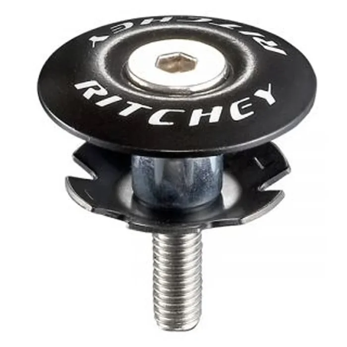 Headset Top Cap With Bolt Comp Black 1-1/4″