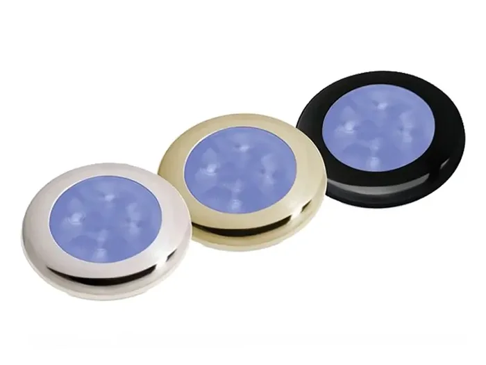 Hella Marine Round Courtesy Lamp Clear Lens Blue