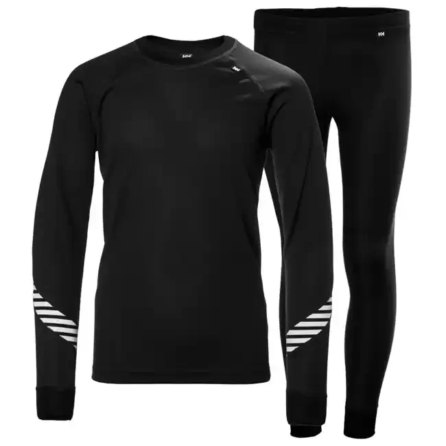 helly hansen t-shirt jr lifa set black