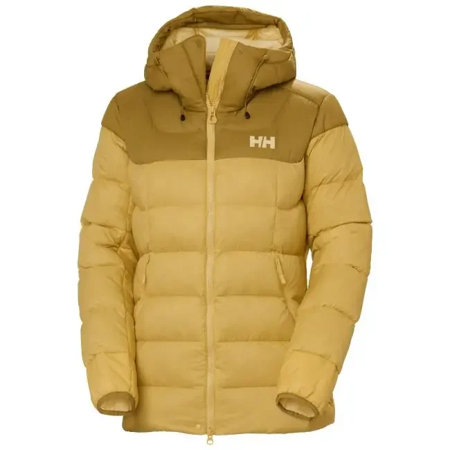 helly hansen w verglas glacier down jacket sand