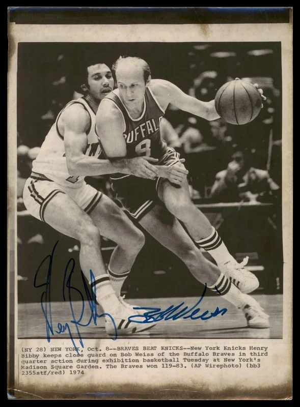 Henry Bibby & Bob Weiss Autographed 8×11 AP Photo SKU #185467