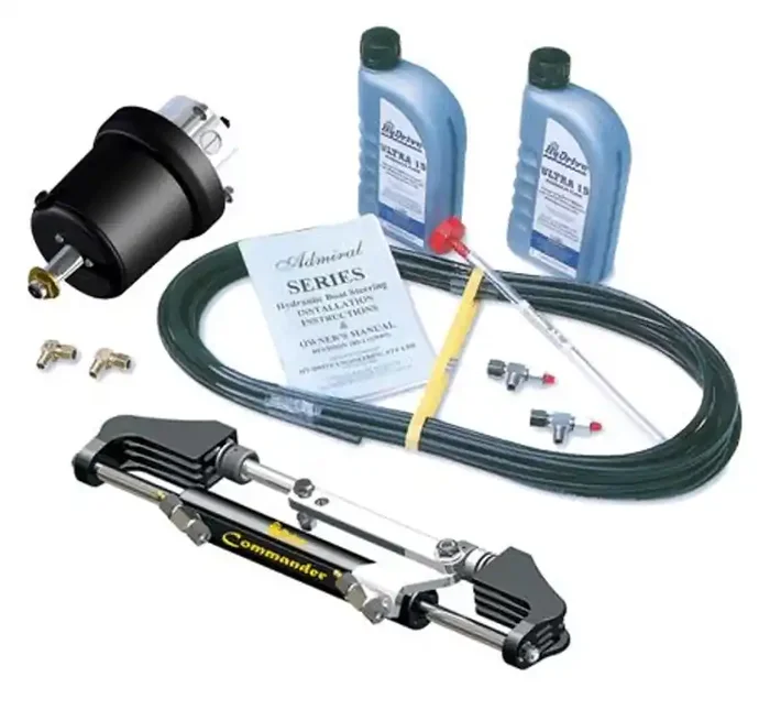 HyDrive COMKIT1-PRO Bullhorn Style Outboard Steering Kit 300-600HP