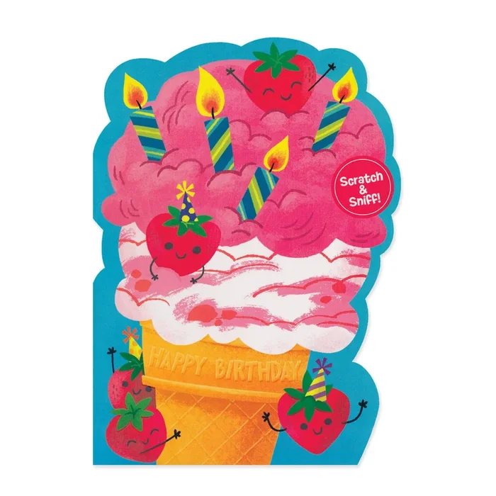 Ice Cream Scratch and Sniff Birthday Card