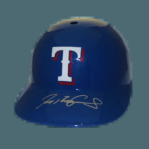 Ivan “Pudge” Rodriguez Autographed Full Size Souvenir Rangers Baseball Batting Helmet (JSA)