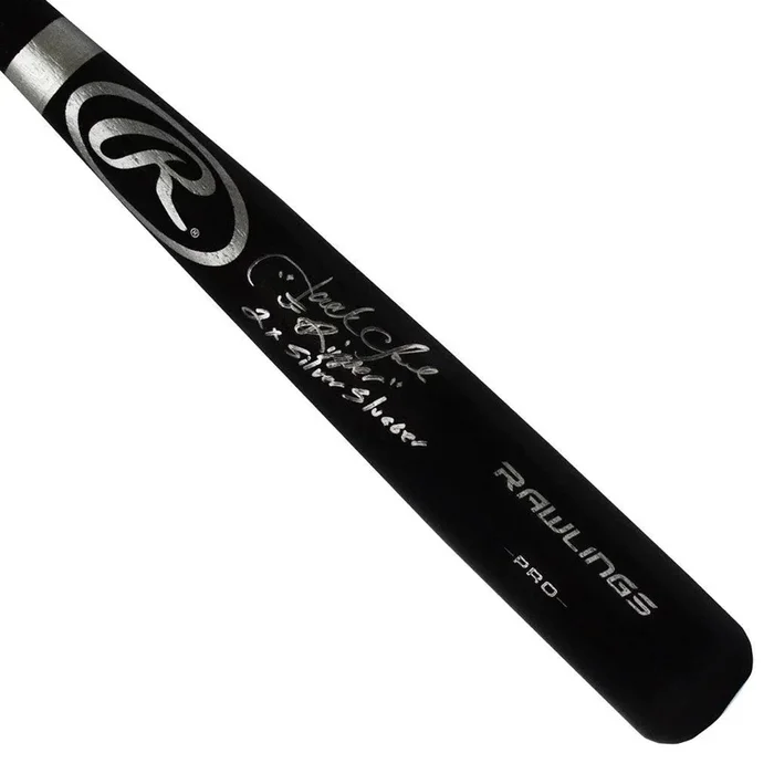Jack Clark Signed Ripper 2x Silver Slugger Inscription Rawlings Black Baseball Bat (JSA)