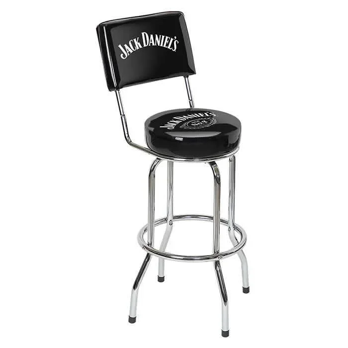 Jack Daniel’s Steel Bar Stool with Backrest