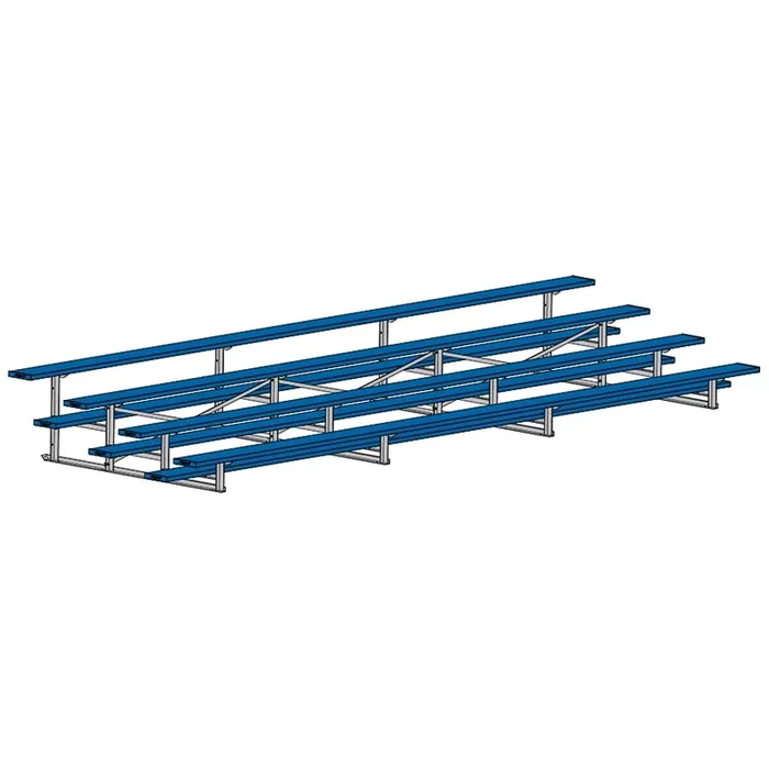 Jaypro Bleacher – 21 ft. (4 Row – Single Foot Plank) – All Aluminum (Powder Coated)