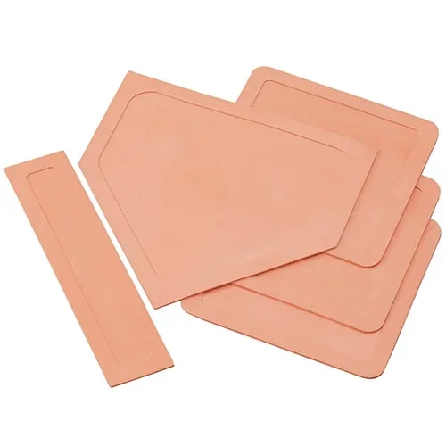 Jaypro Sports Baseball Base Set – Rubber Throw Down Style (Complete In Field) (Indoor/Outdoor) (Set Of 5)