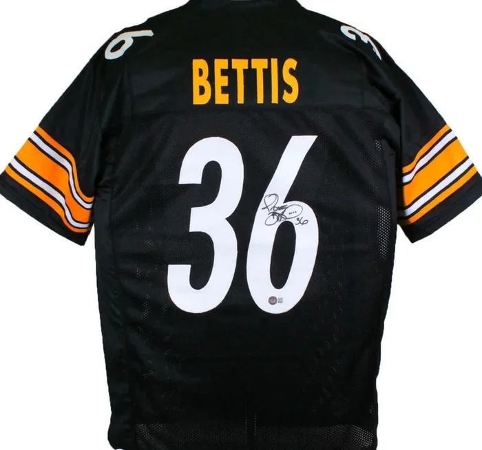 Jerome Bettis Autographed Black Pro Style Jersey – Beckett W Hologram *Black