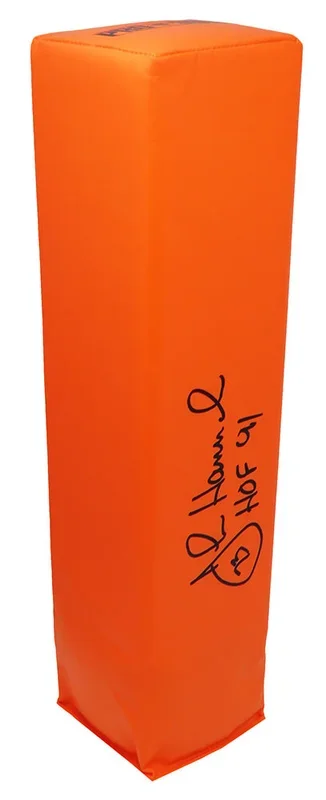 John Hannah Signed Orange Endzone Pylon w/HOF’91