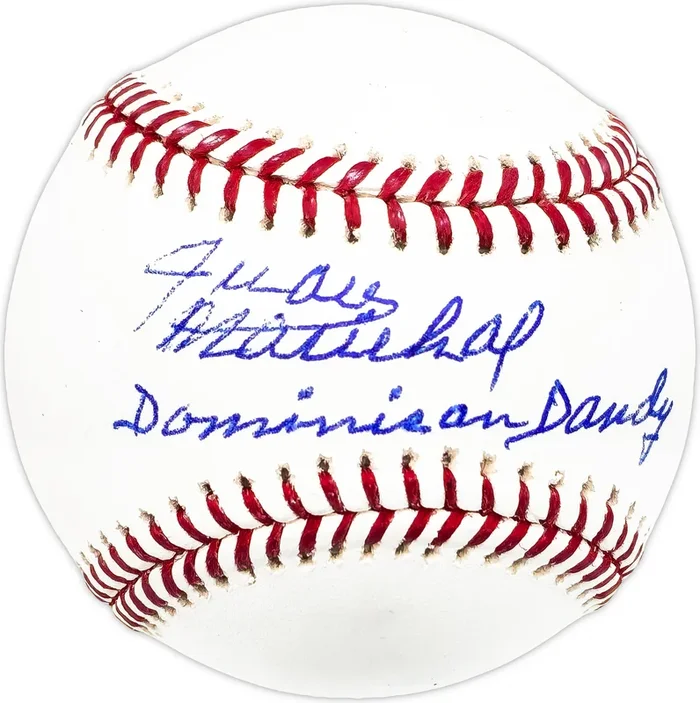 Juan Marichal Autographed Official MLB Baseball San Francisco Giants “Dominican Dandy” Beckett BAS Witness #W743397