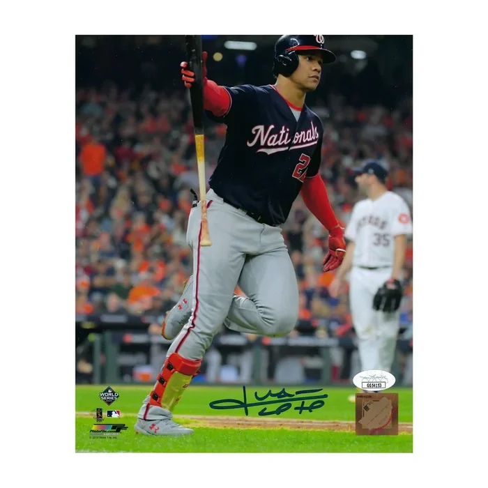 Juan Soto Autographed World Series Home Run 8×10 Photo (JSA)