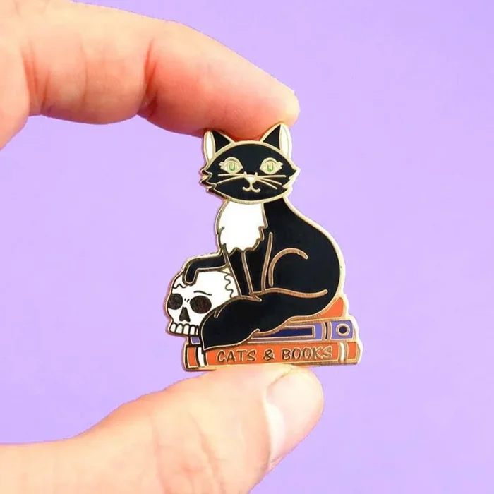 Jubly Umph Cats And Books Pin