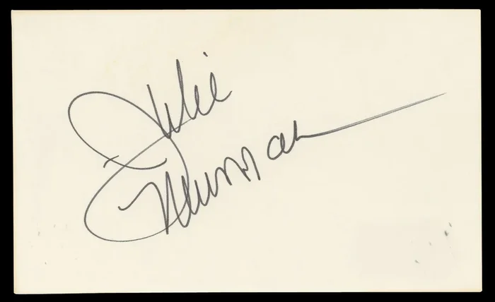 Julie Newmar The Marriage-Go-Round Authentic Signed 3×5 Index Card BAS #BN06505