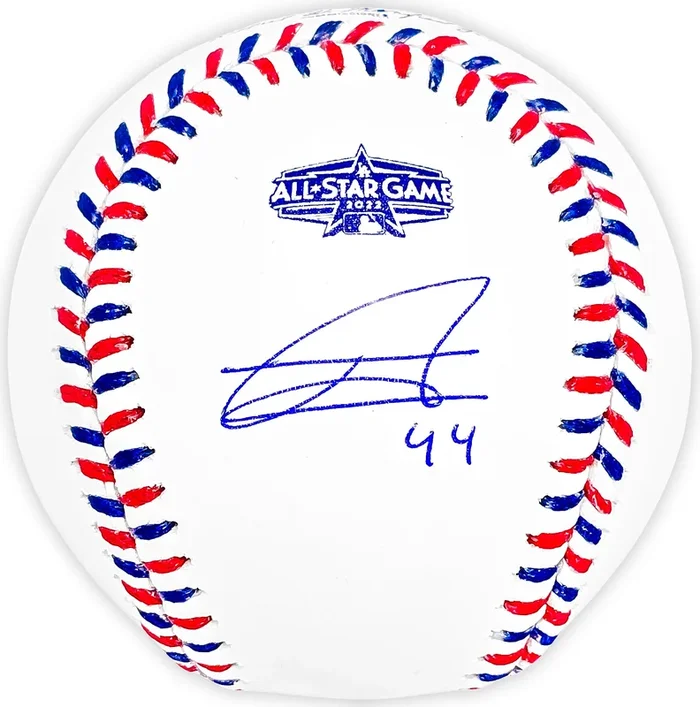 Julio Rodriguez Autographed Official 2022 All Star Game MLB Game Baseball Seattle Mariners “44” Beckett BAS QR Stock #218609