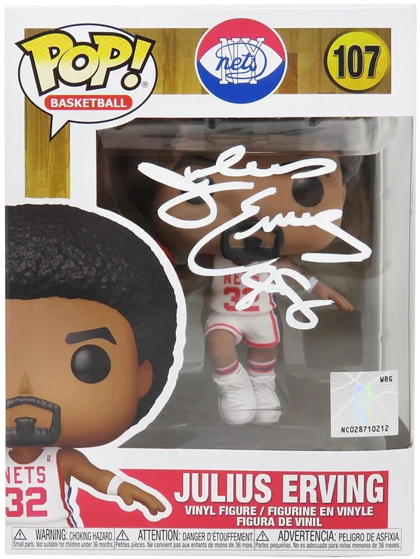 Julius ‘Dr J’ Erving Signed New York Nets NBA Funko Pop Doll #107