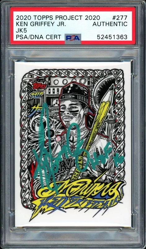 Ken Griffey Jr. Autographed Topps Project 2020 JK5 Card #277 Seattle Mariners “HOF 16” #1/1 PSA/DNA #52451363