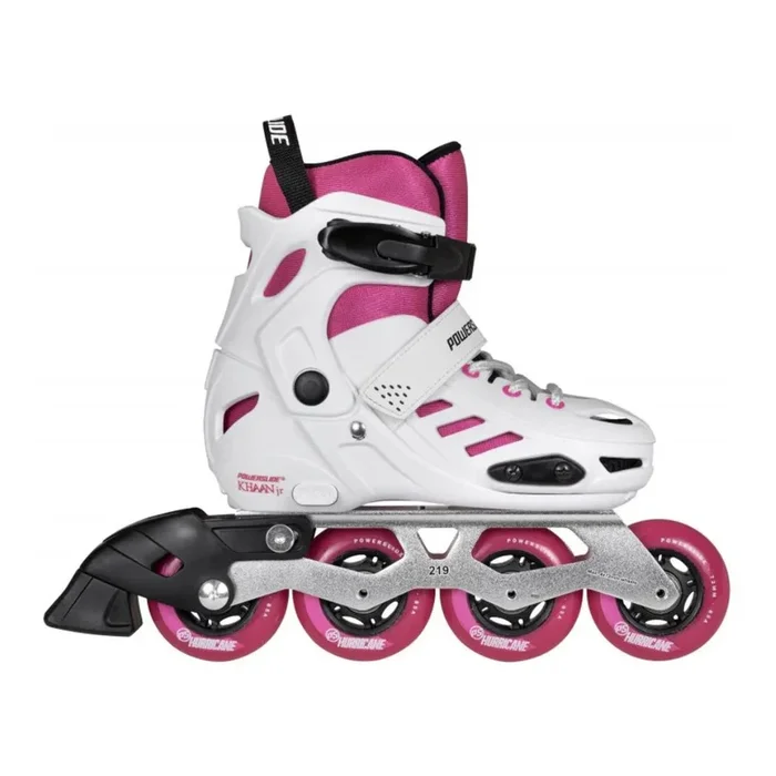 Kids Adjustable Powerslide One Khaan Junior SQD Pink Inline Skates