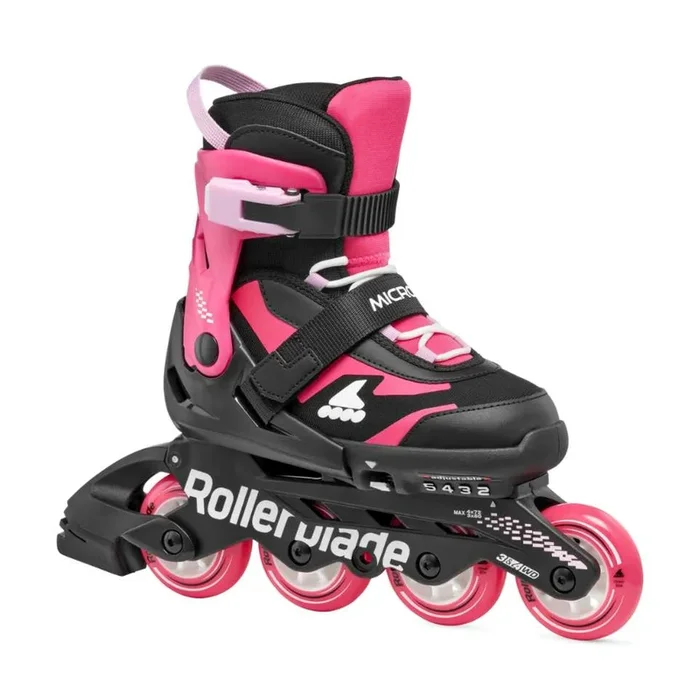 Kids Adjustable Rollerblade Microblade Black/Pink Inline Skates