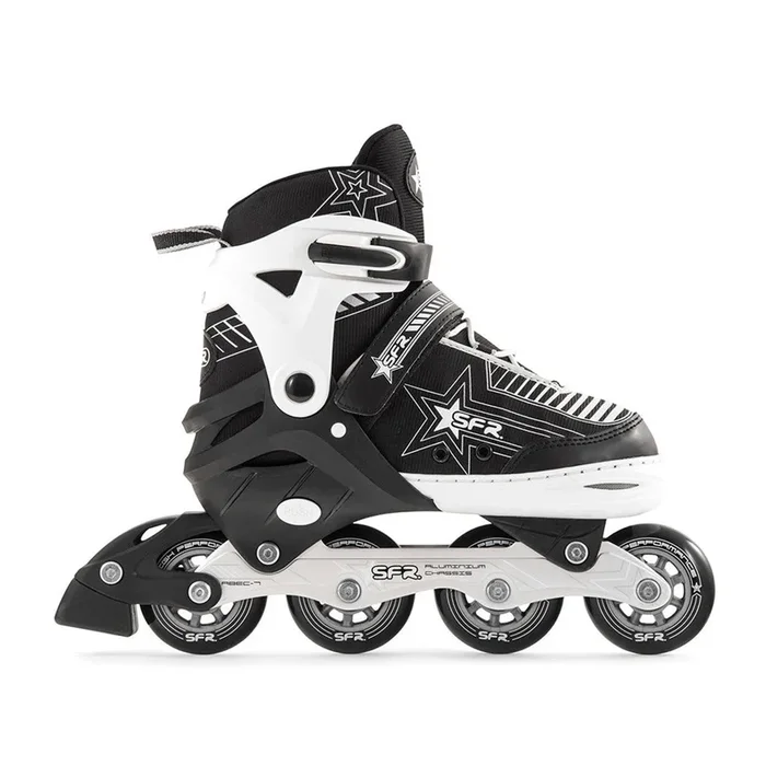 Kids Adjustable SFR Pulsar Black Inline Skates