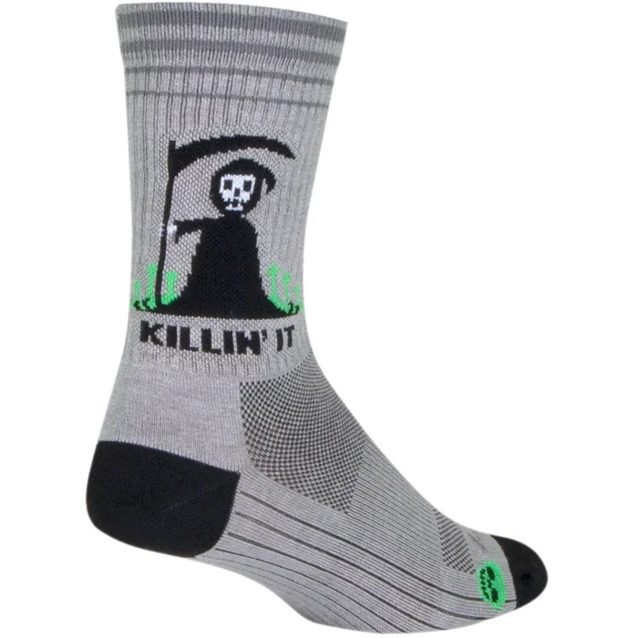 Killin’ It Crew Bike Socks – Gray