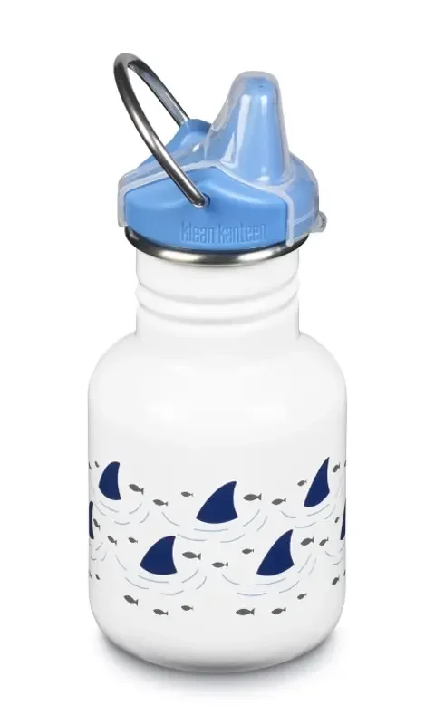 Klean Kanteen Kid Sippy Insulated Water Bottle 355ml/12oz Sharks