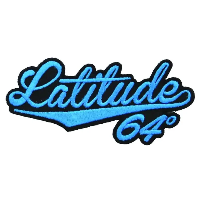 Latitude 64 Cursive Iron-On Disc Golf Patch