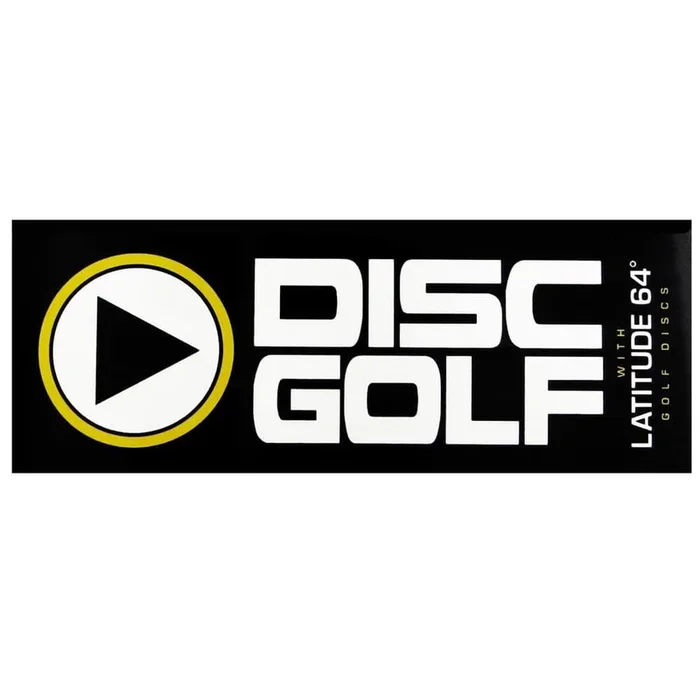 Latitude 64 Golf Discs Play Disc Golf Sticker – Black